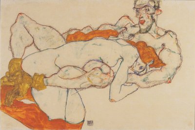 Lovers by Egon Schiele